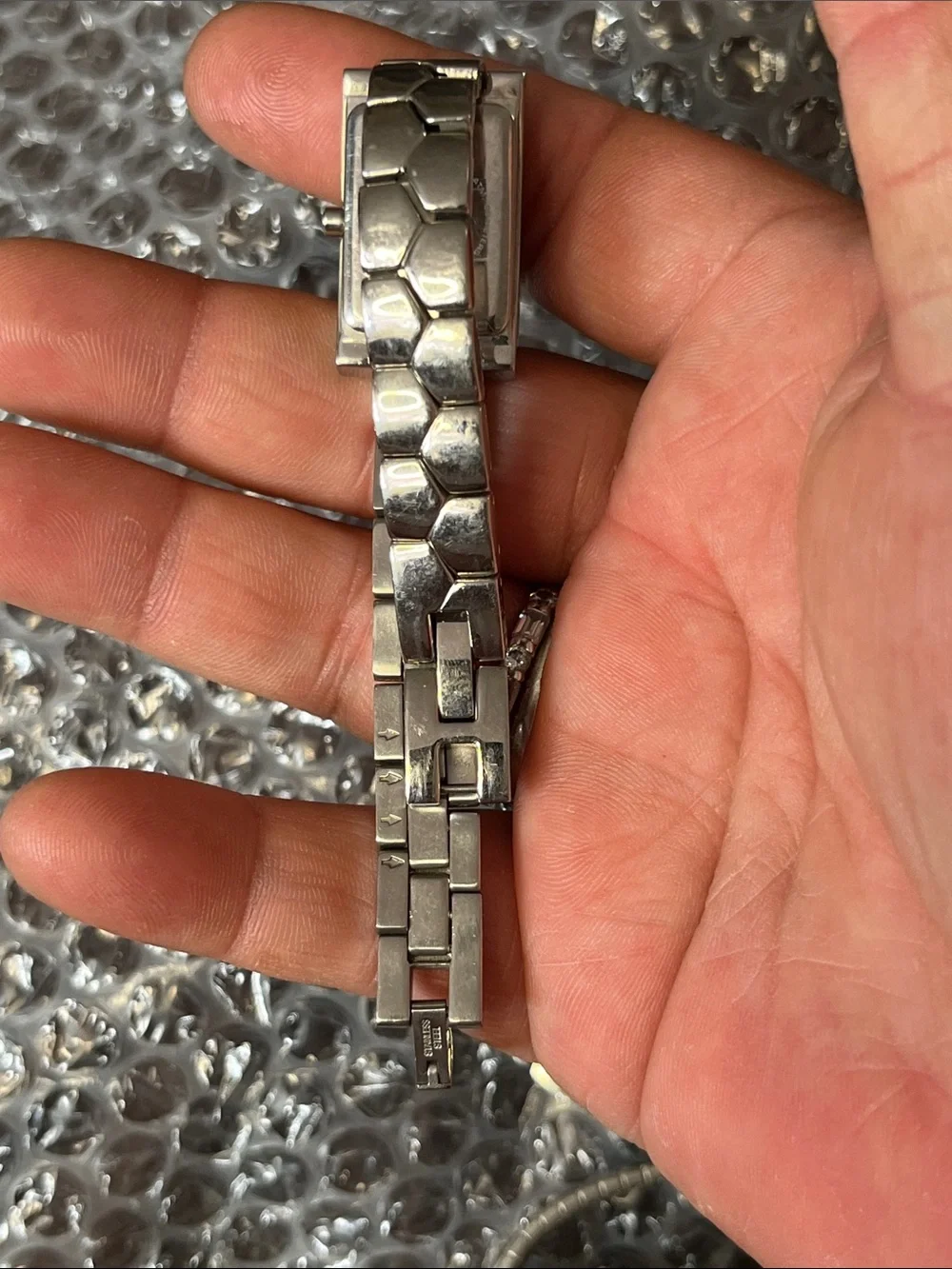 Michael Kors Silver-Tone Bracelet Watch with Neon Green Patterned Dial - Picture 9 of 11